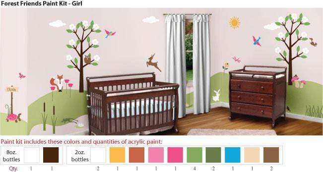 forest room stencil paints