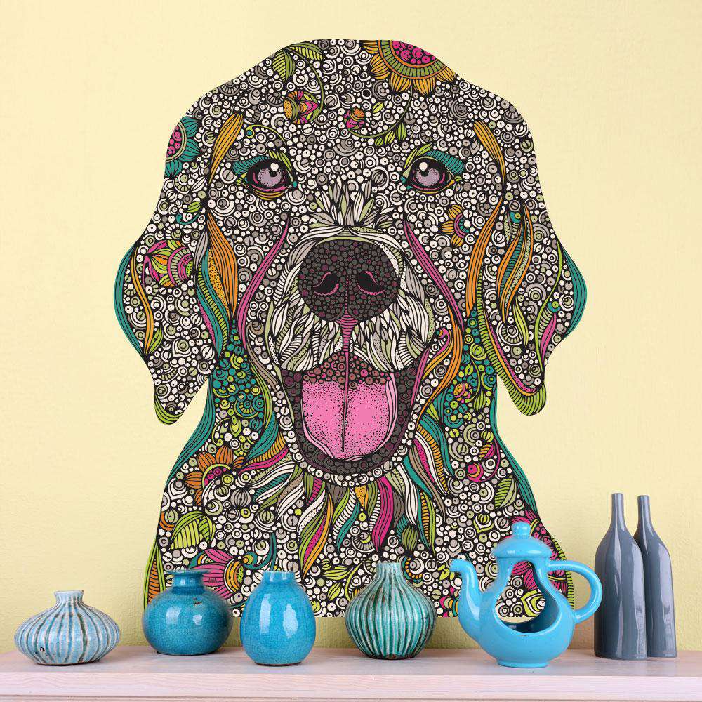Golden Retriever Dog Wall Decal - Teddy by Valentina Harper