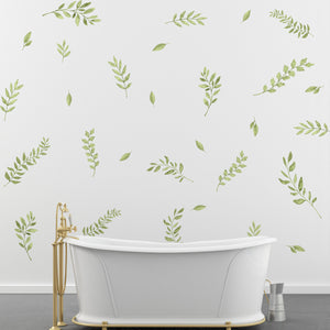 Watercolor Leaves Wall Decals