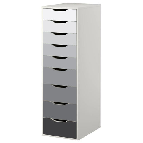 Grey Ombre Pattern Decal Set for IKEA Alex Drawer Unit - My Wonderful Walls