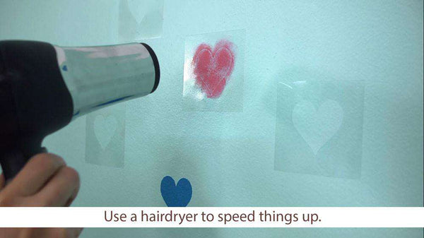 How to Paint Raining Hearts - Cloud Stencil and Heart Stencil Set