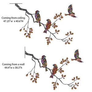Birds and Tree Branch Wall Sticker - Decal
