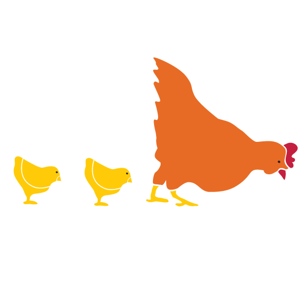 Hen and Chicks Stencil
