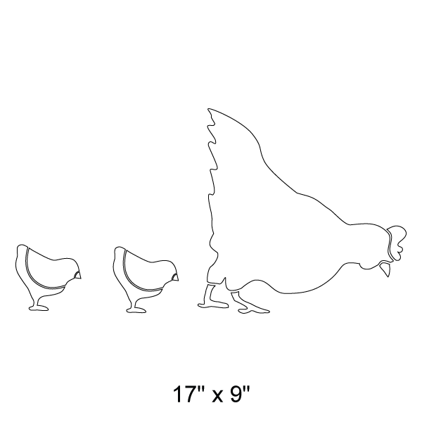Hen and Chicks Stencil