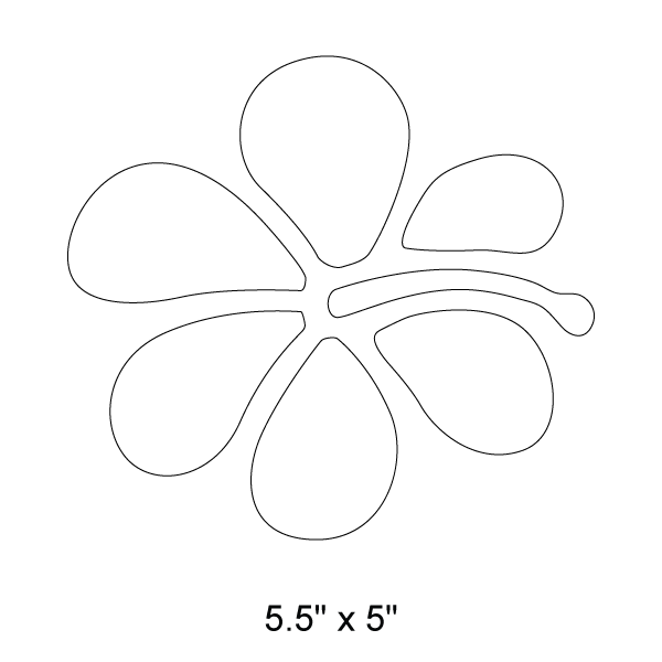 Hibiscus Flower Stencil 2