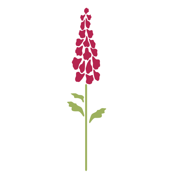 hollyhock stencil