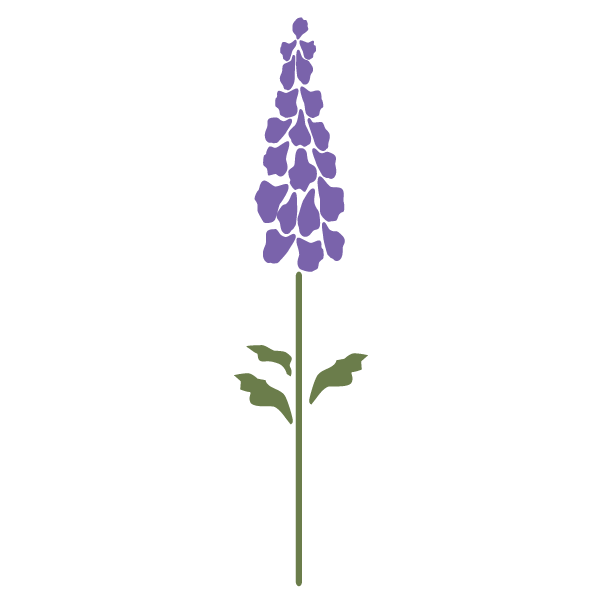 Hollyhock Flower Stencil
