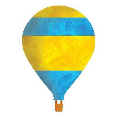 hot air balloon  sticker