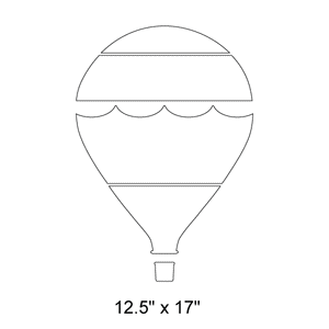 Hot Air Balloon Stencil 1