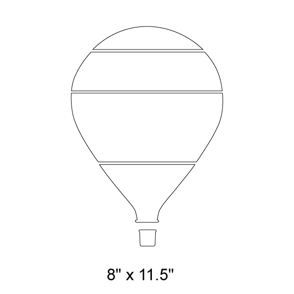 Hot Air Balloon Stencil 2