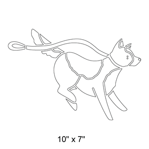 Husky Dog Stencil