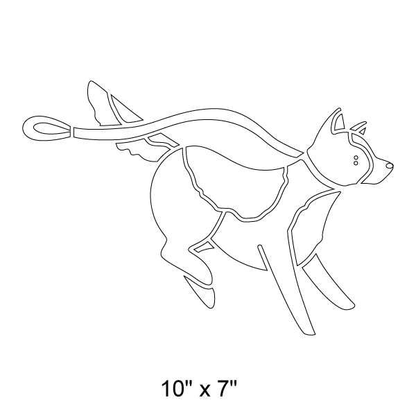 Husky Dog Stencil