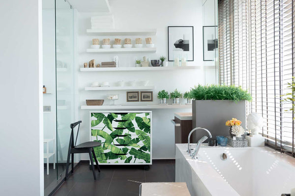 Banana Leaf Pattern Decal Set for IKEA Alex Drawer Unit