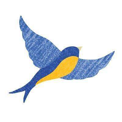 blue bird sticker