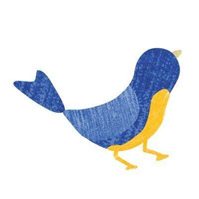 blue bird sticker