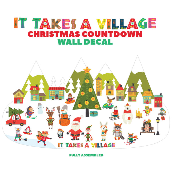Christmas Countdown Sticker Set - Advent Calendar Wall Decal