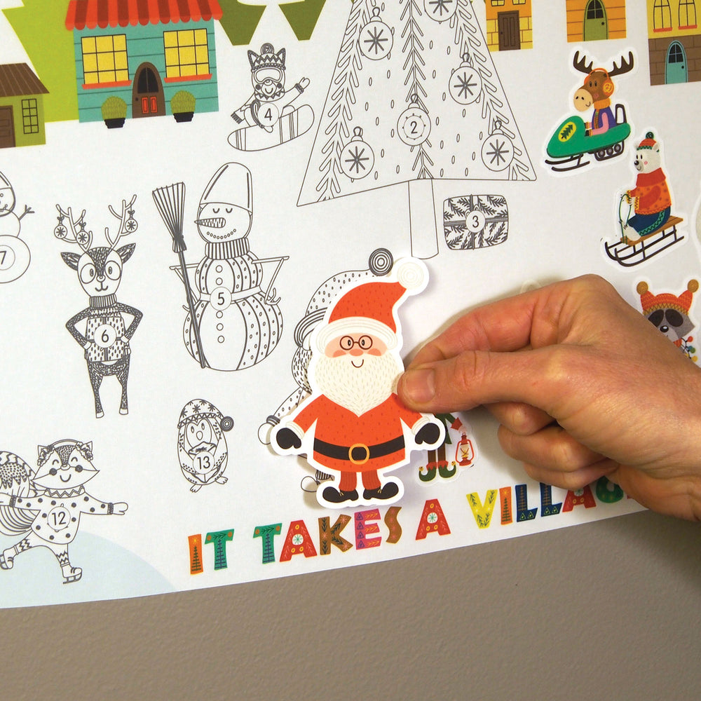 Christmas Countdown Sticker Set - Advent Calendar Wall Decal