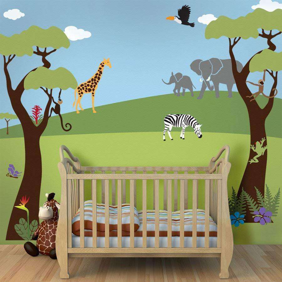 jungle wall mural