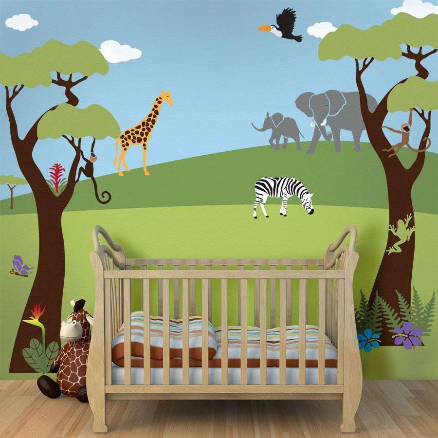 Jungle Wall Mural Kit  Wild Jungle Safari Stencil Kit – My Wonderful Walls