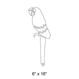 Macaw Bird Stencil