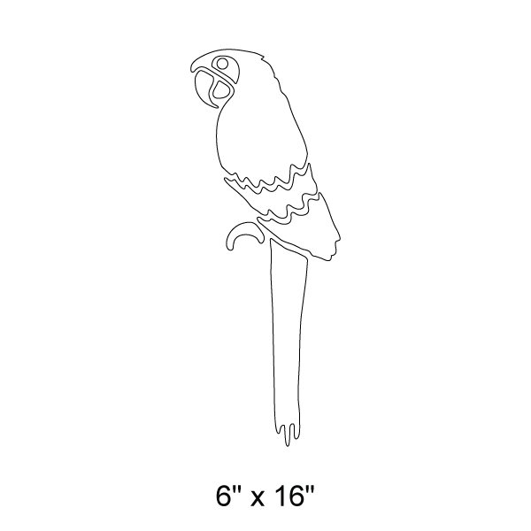 Macaw Bird Stencil