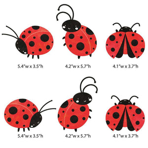 Ladybug Stickers - Set of 6 Decals