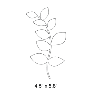 Trumpet Flower and Leafy Branch Stencils