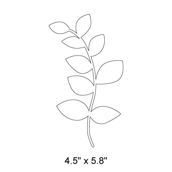Trumpet Flower and Leafy Branch Stencils