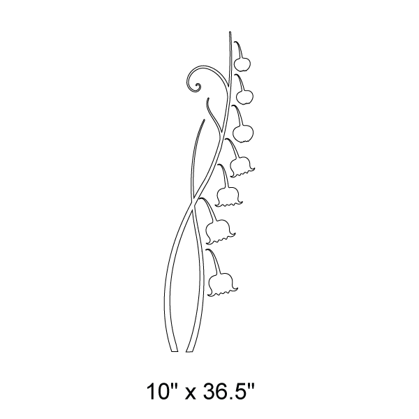 Lily of the Valley Flower Stencil