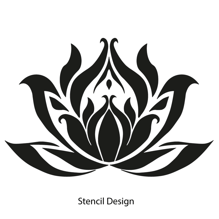 Beautiful Lotus Flower Stencil for Spiritual Crafting Projects