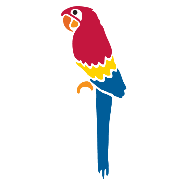 Macaw Bird Stencil