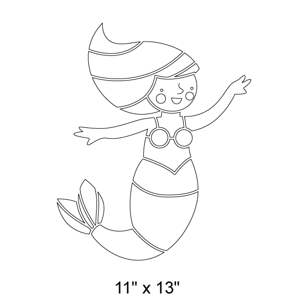 Mermaid Stencil