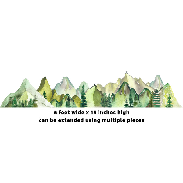 Edit SEO Mountain Range Wall Border Decal