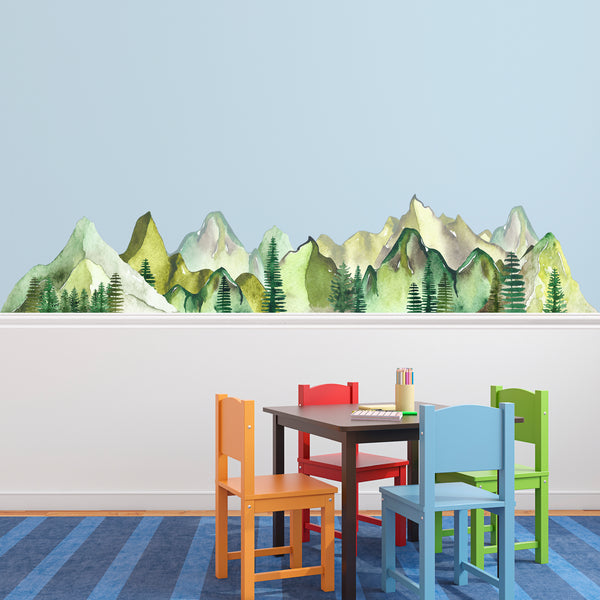 Edit SEO Mountain Range Wall Border Decal