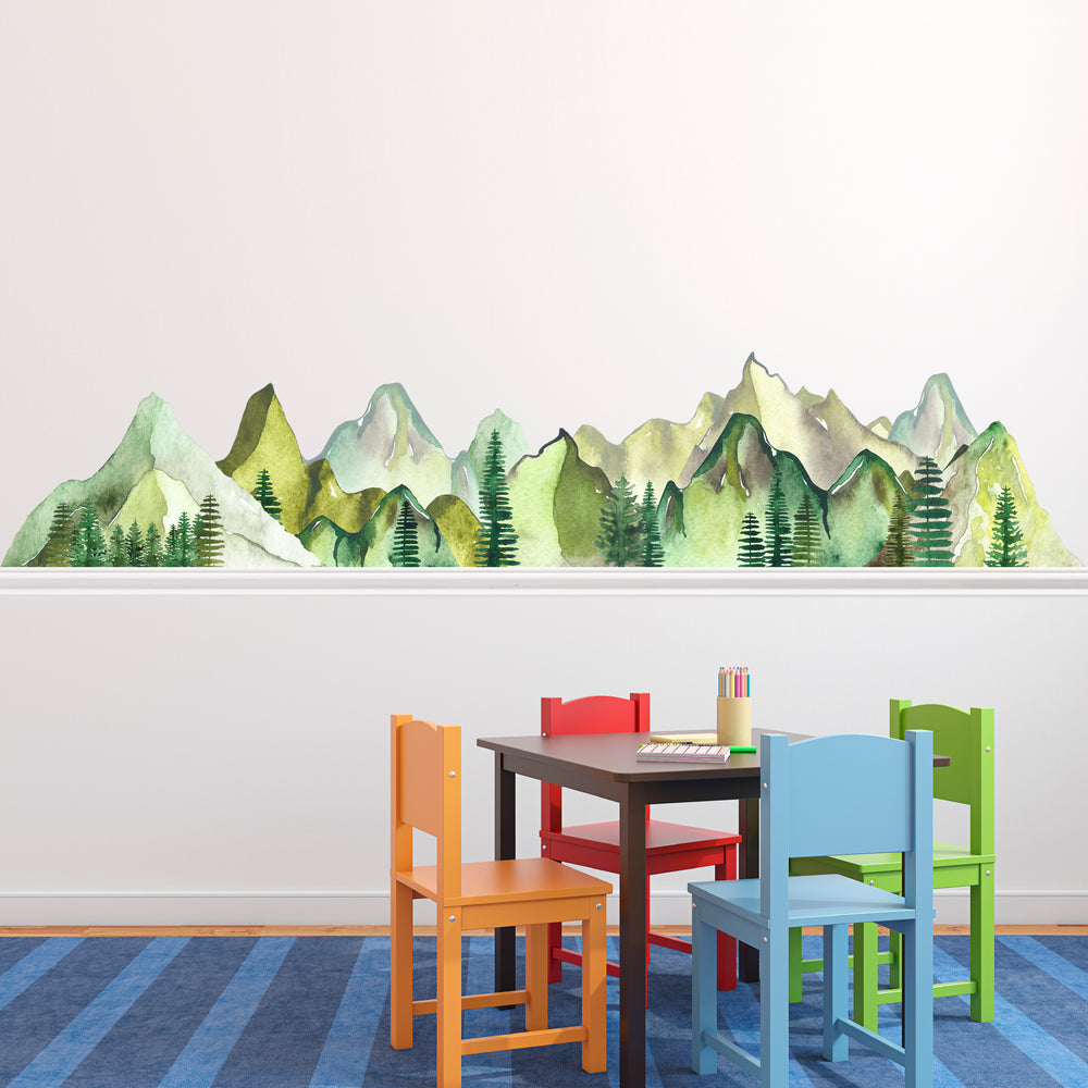 Edit SEO Mountain Range Wall Border Decal