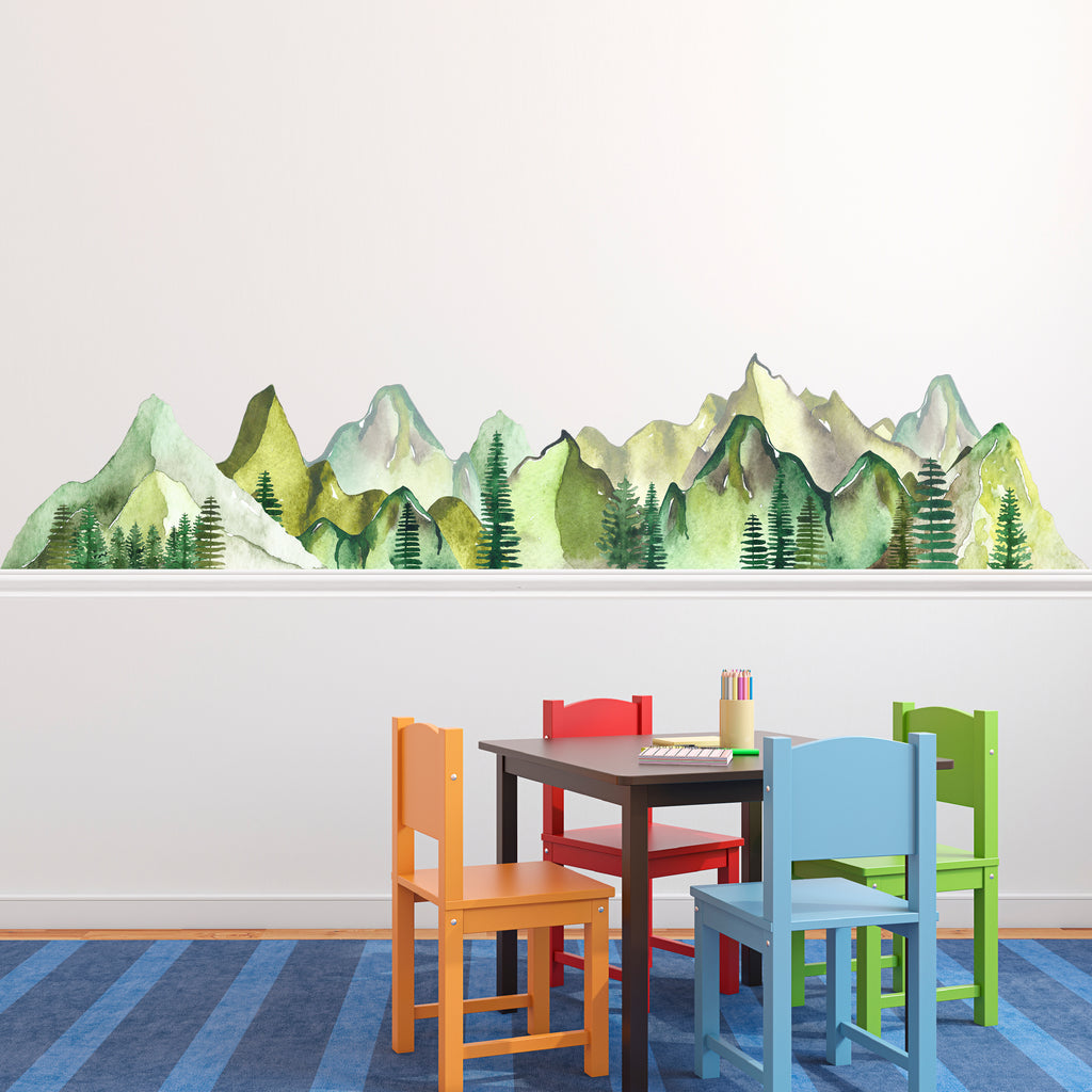 Edit SEO Mountain Range Wall Border Decal