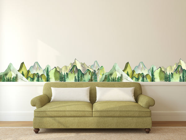 Edit SEO Mountain Range Wall Border Decal