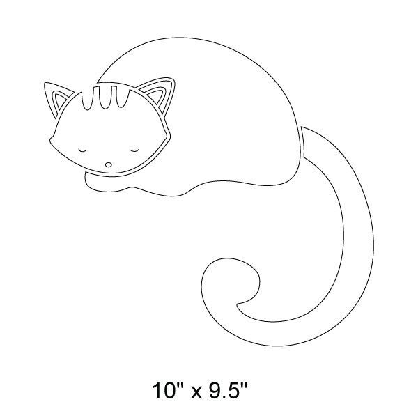 Napping Cat Stencil