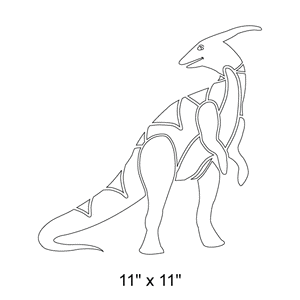 Parasaurolophus Dinosaur Stencil