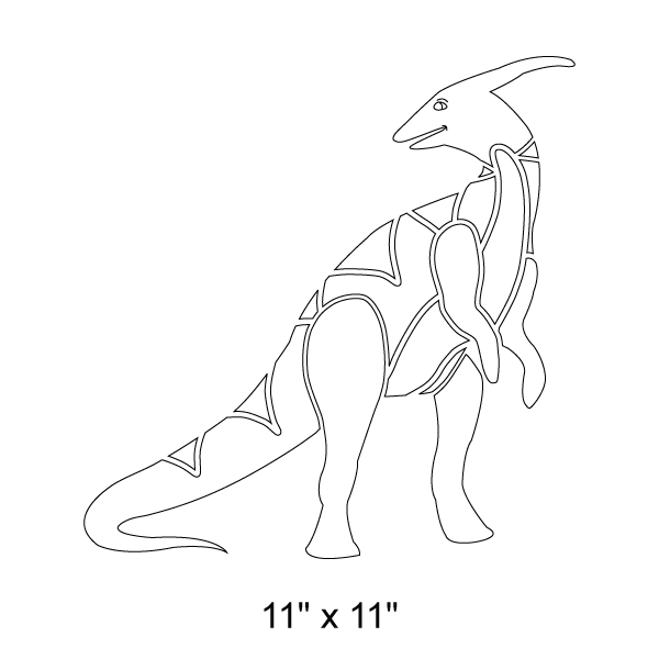 Parasaurolophus Dinosaur Stencil