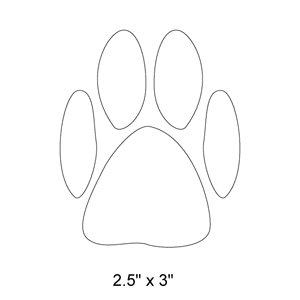 Paw Print Stencil 2