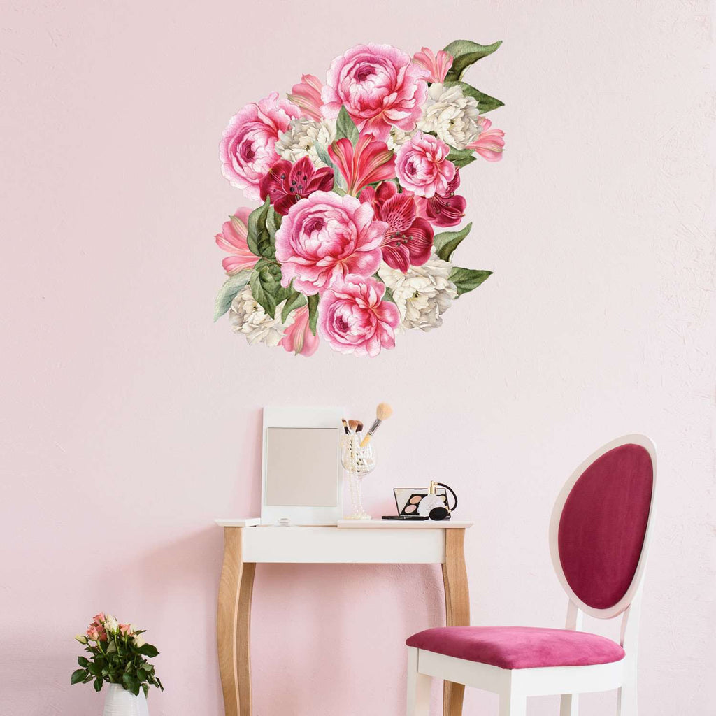 Pink Floral Wall Stickers