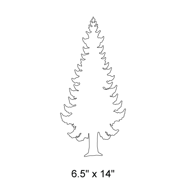 Pine Tree Stencil, Large Tree Stencil for Walls