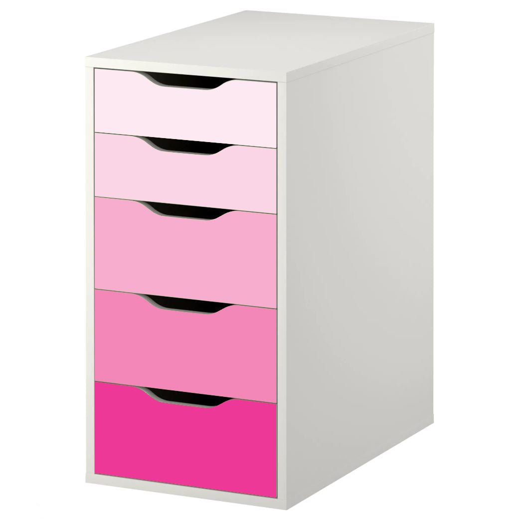 Pink Ombre Decal Set for IKEA Alex Drawer Unit