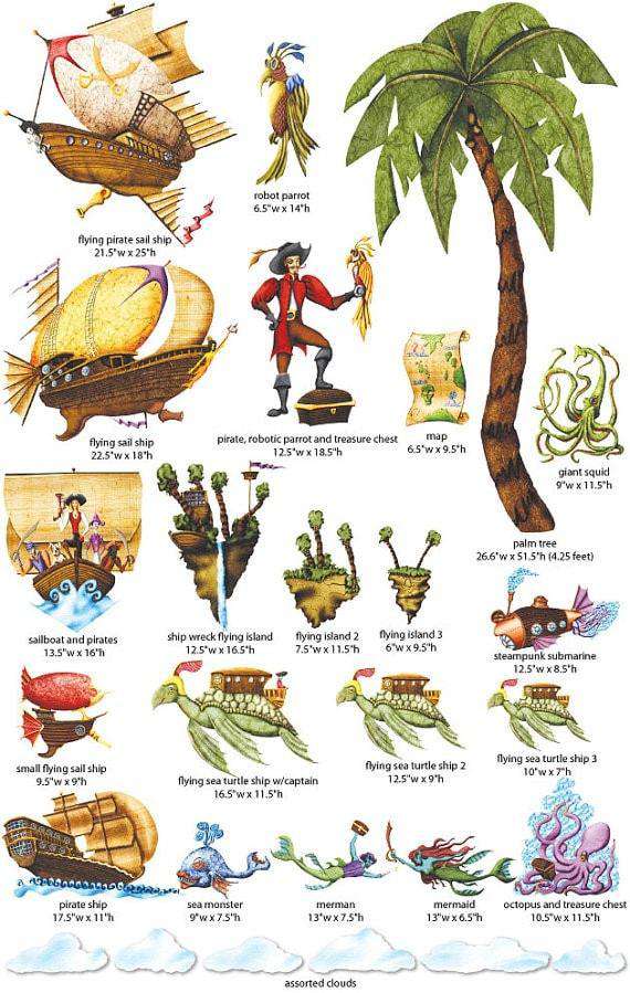 Pirate Wall Sticker Kit