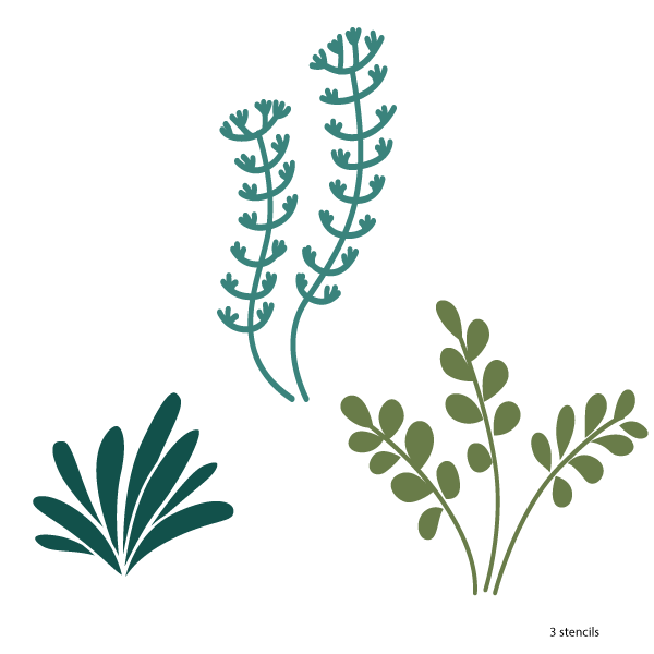sea plant stencils