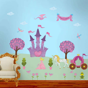 Perfectly Princess Wall Sticker Kit - Princess Decals for Girls Princess Theme Room