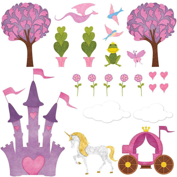 Princess Wall Sticker – Peel & Stick Decals for Princess Wall Mural with Large Princess Castle for Girls Room