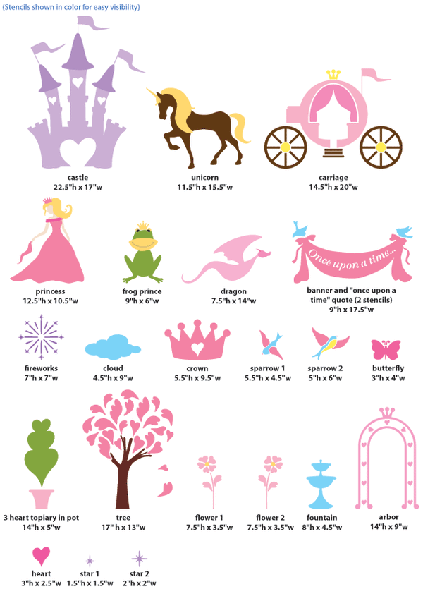 princess stencils included