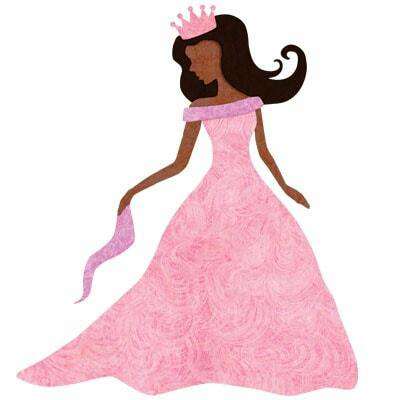 Princess Wall Sticker (Dark Skin and Hair)